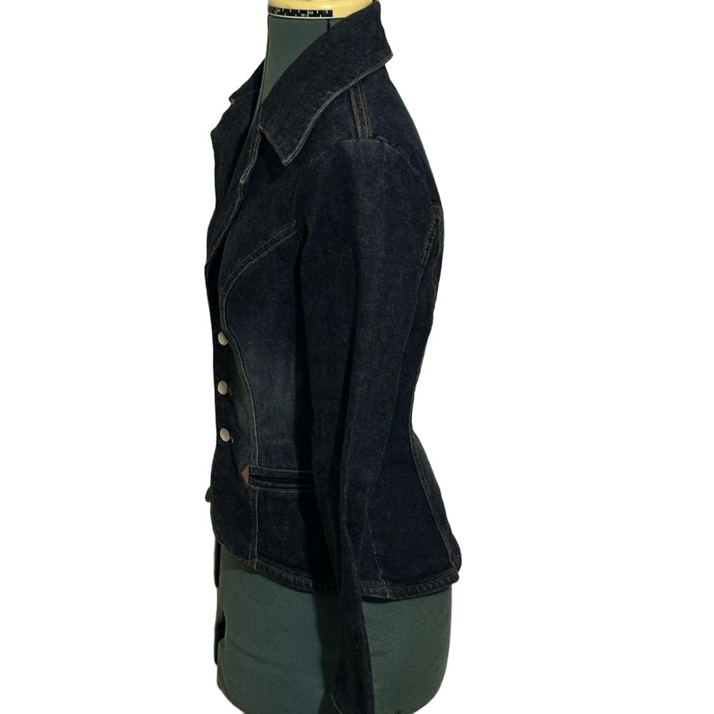 Vintage Frankie B Dark Wash Denim Jacket | Small | Made in USA - Picture 4 of 9